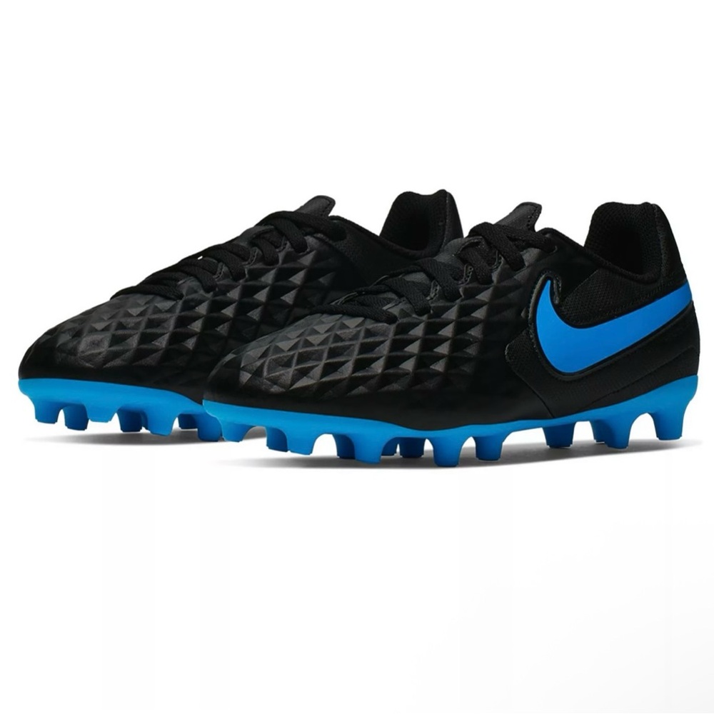 Nike Kids Tiempo Legend 8 Club FG Soccer Cleats Black/Blue